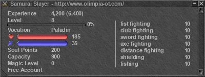 Signature for player Samurai Slayer